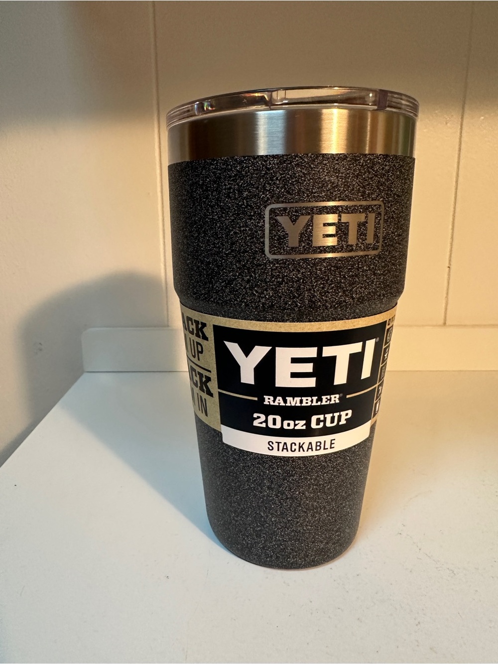 Yeti 20oz Cup Stackable in Black Stone